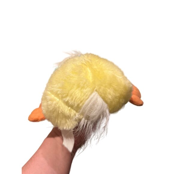 Vintage Plush Yellow Duck With Green Bow & Orange Beak - Picture 4 of 6